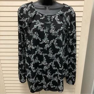 Cato sheer black ruffled top